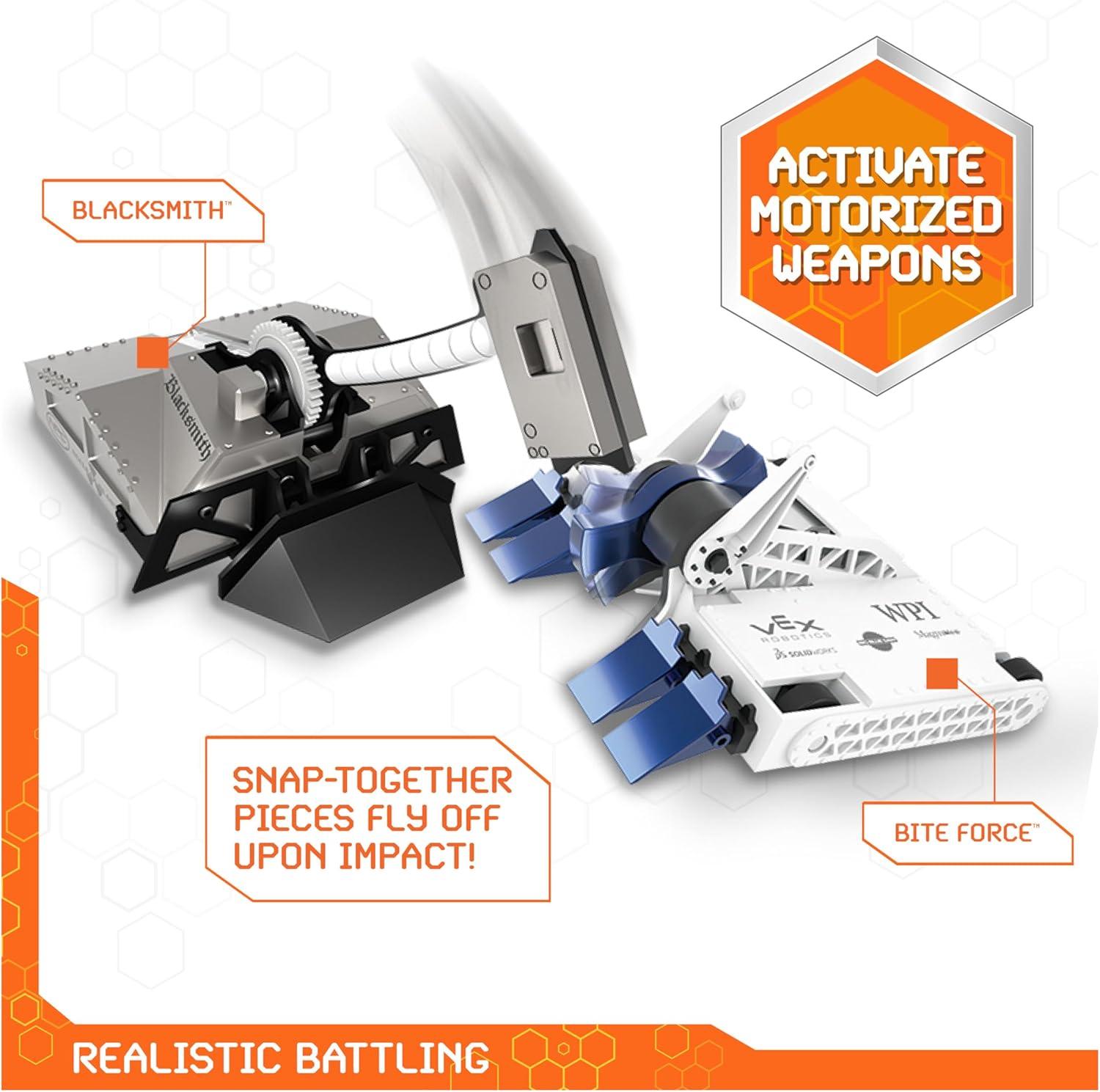 HEXBUG BattleBots Arena Bite Force & Blacksmith, Remote Control Robot ...