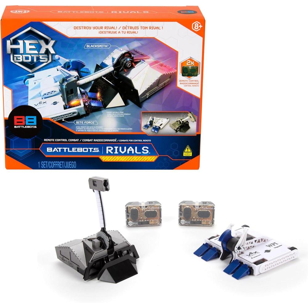 HEXBUG BattleBots Arena Bite Force & Blacksmith, Remote Control Robot ...